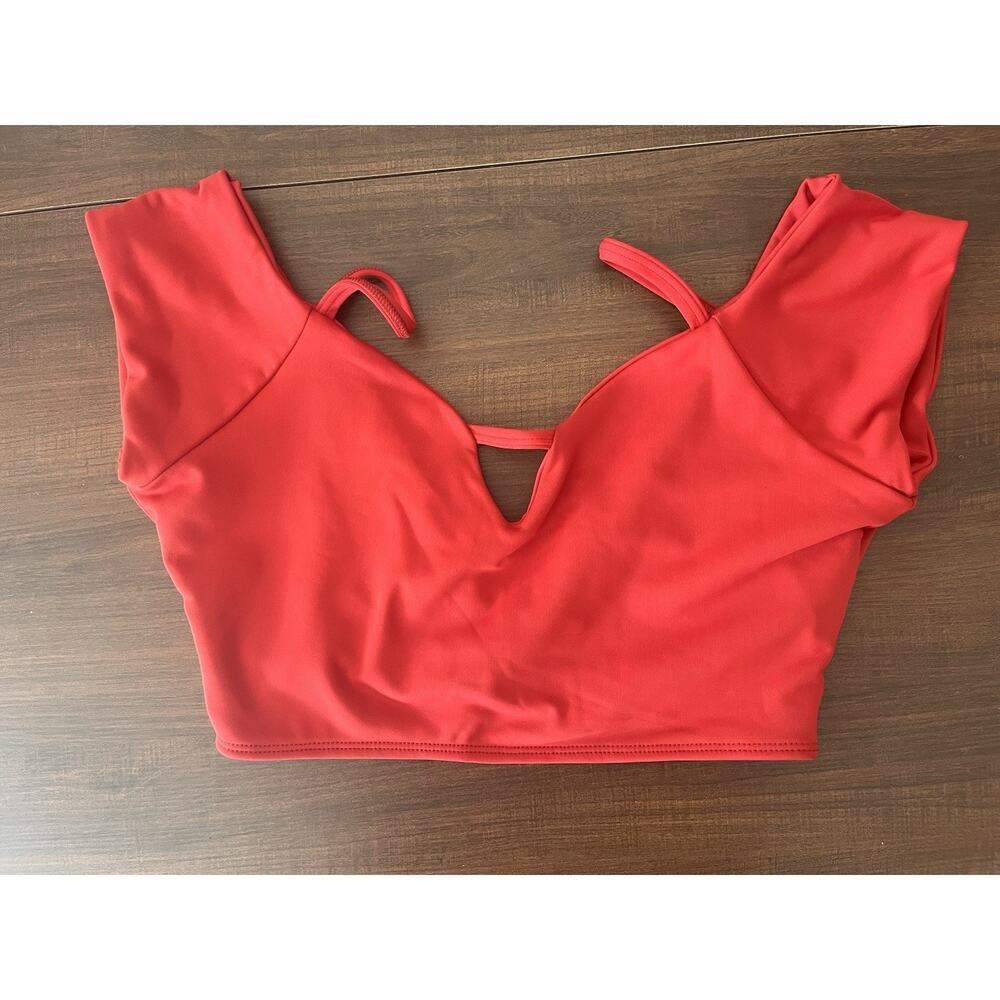 Tiger Friday Dancewear Crop Bra Dance Top Red NWOT Adult Large J